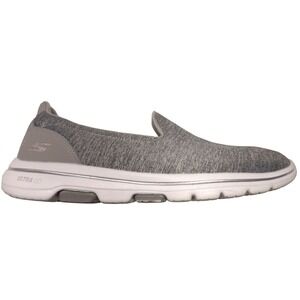 Skechers GoWalk 5 Grey Heathered Slip On Walking Shoes Womens Size 10 Wide